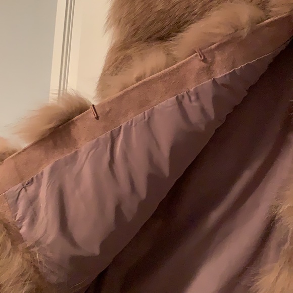 Quilted Fox Fur Vest - Blush - Picture 7 of 10